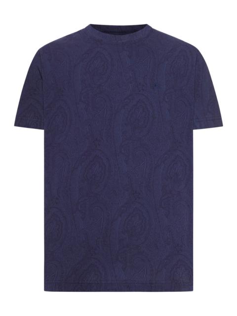 Etro Etro Men Cotton T-Shirt With Arnica Pattern