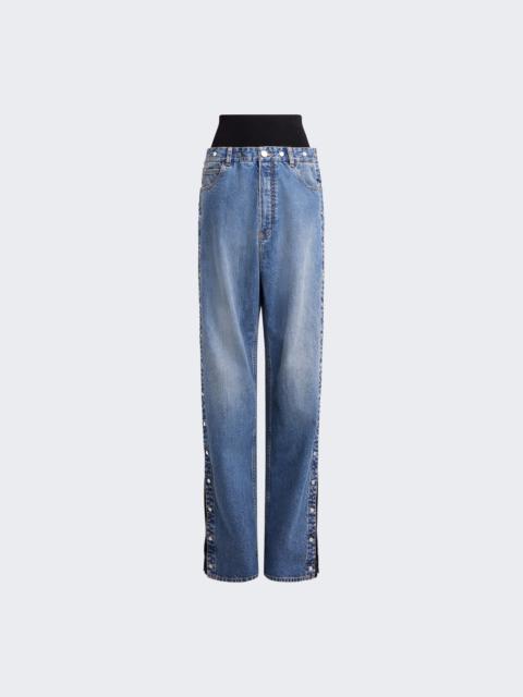 Alaïa Snap Jeans Blue Vintage