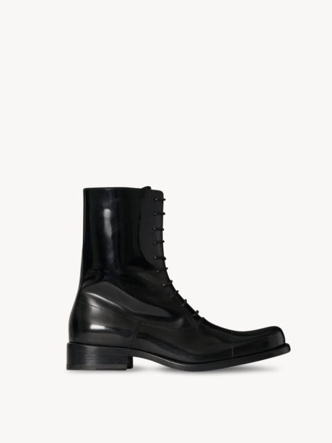 The Row Kai Lace Up Boot in Leather