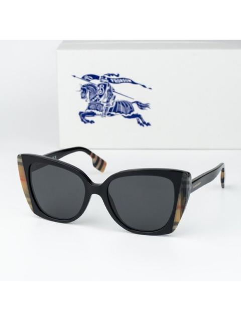 Burberry Burberry MARYL Women Sunglasses Black Vintage Check Grey Cat Eye BE4393 405587