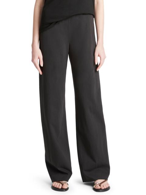 Vince Cotton Blend Wide Leg Pants