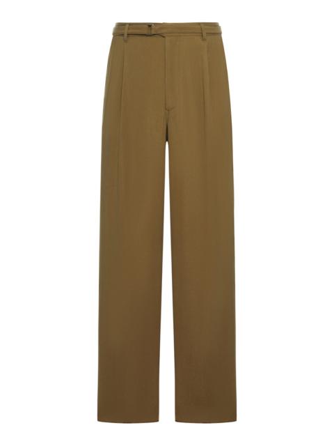 GIORGIO ARMANI Giorgio Armani Men Cupro Asv Natté Single Flated Pants
