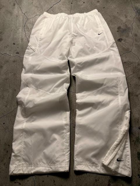 Nike Vintage Y2K Nike Nylon Baggy Track Pants White Double Logo