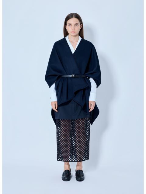 Max Mara Max Mara Women Belted Wrap Poncho With Cut-Out Skirt