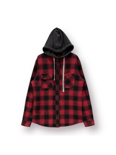 Other Designers Vintage - 🔥 Billabong Flannel Check Hoodie Sweat - L