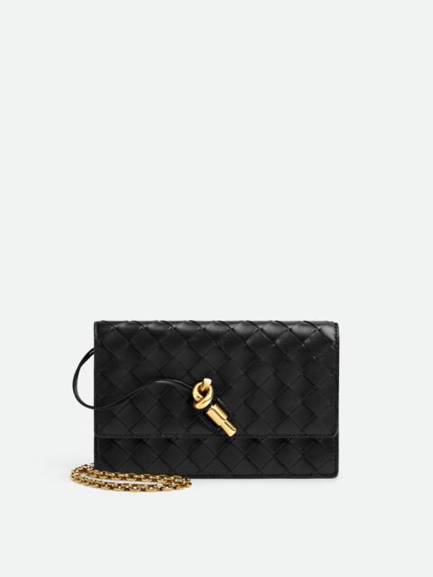 Bottega Veneta Bottega Veneta – Andiamo Wallet On Chain – Black