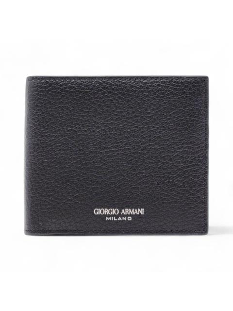 Pebbled Leather Bifold Men's Wallet in Black – NIB $595