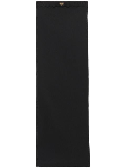 Prada ribbed jersey midi skirt