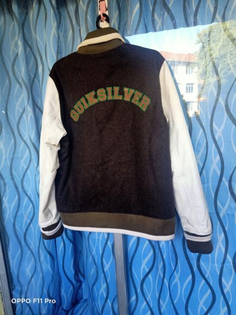 Other Designers American College - Vtg Quicksilver Varsity leather jacket