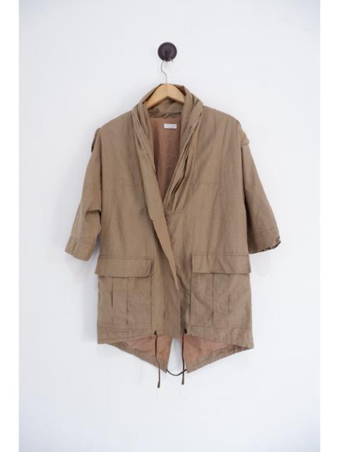 Brunello Cucinelli Brunello Cucinelli 3/4 Sleeve Linen Kimono Jacket