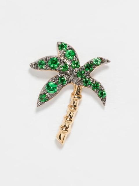 Yvonne Léon 18k Puce Palmier Tsavorite Earring
