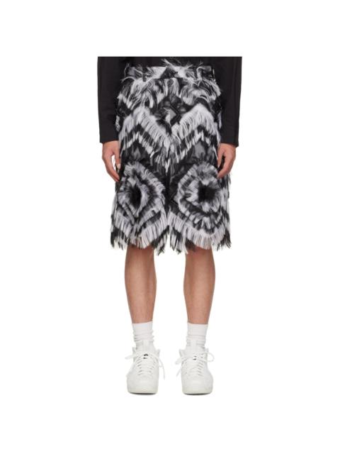 Comme des Garçons Homme Plus Black Fringed Faux-Fur Shorts