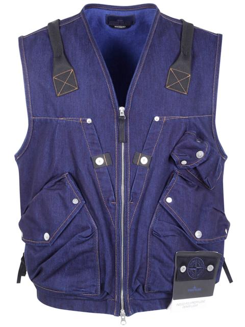 Stone Island Sleeves Less Denim Jacket