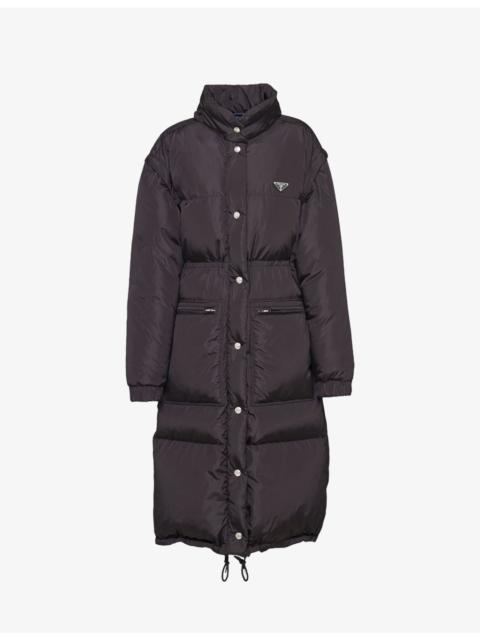 Prada Re Nylon Longline Padded Down Coat