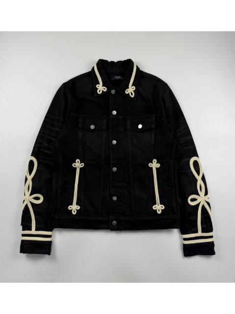 AMIRI Amiri Roping Embroidered Denim Trucker Jacket
