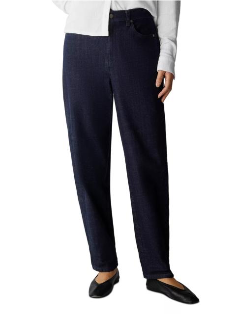 EILEEN FISHER Cotton Stretch Denim Ankle Lantern Pants