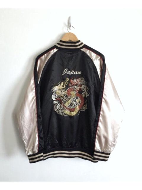 Other Designers Sukajan Souvenir Jacket - Sukajan DRAGON vs DRAGON Embroidered Souvenir Bomber Jacket