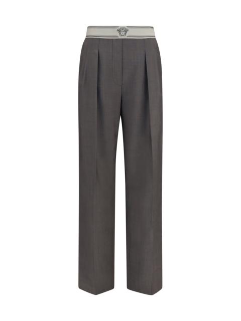 VERSACE Versace Wool and Mohair Pants Cold Grey