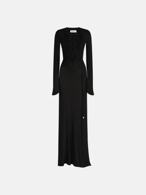 THE ATTICO BLACK MIDI DRESS