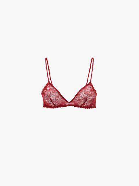 Victoria Beckham Lace Bra In Poppy Red
