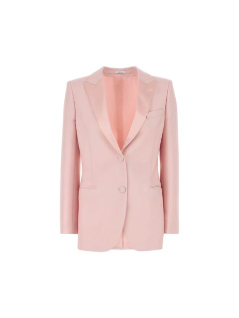 Alexander McQueen ALEXANDER MCQUEEN Pink Wool Blend Blazer New & Authentic (Wo