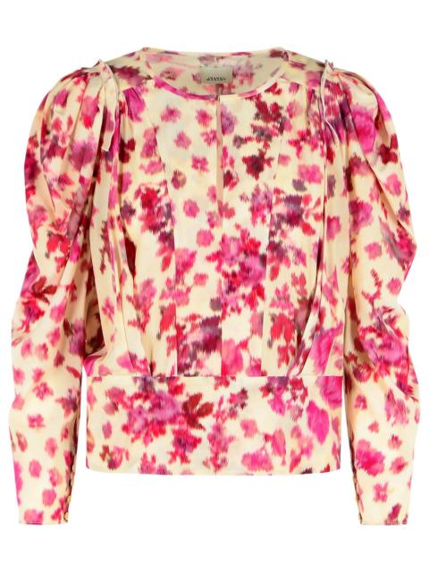 Isabel Marant Isabel Marant 'ZARGA' Pink Stretch Silk Blouse