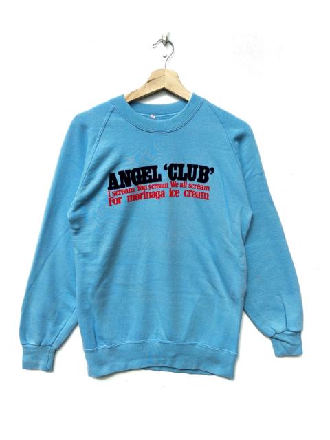 Other Designers Vintage Angel Club Sweatshirt Print Spell Out/Blue Colour
