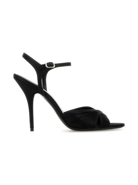 BALENCIAGA Black Satin Dynastie Sandals
