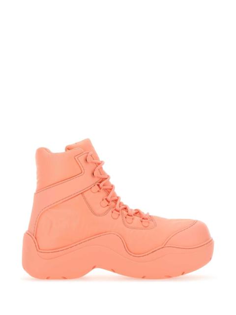Bottega Veneta Bottega Veneta Women Salmon Nylon And Rubber Puddle Bomber Ankle Boots