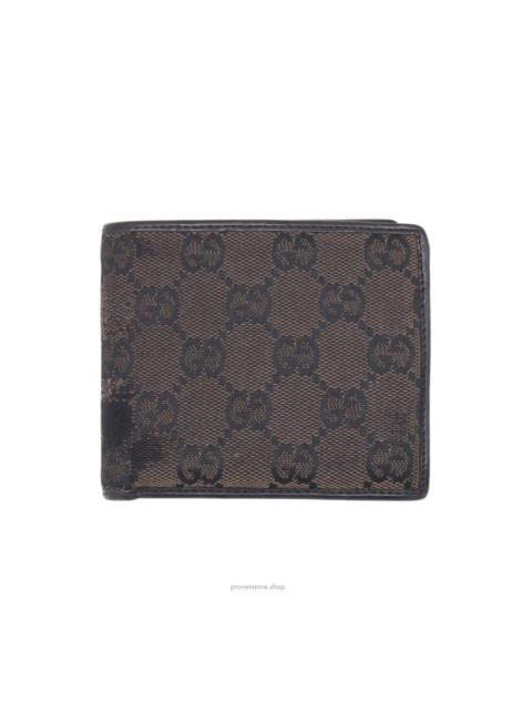 GUCCI Gucci Bifold Wallet - Black/Brown GG Canvas