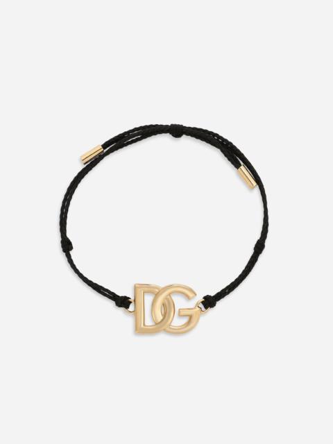 Dolce & Gabbana Cord bracelet with large DG logo