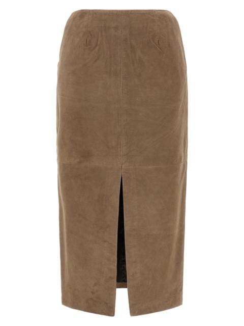 ROTATE Suede skirt