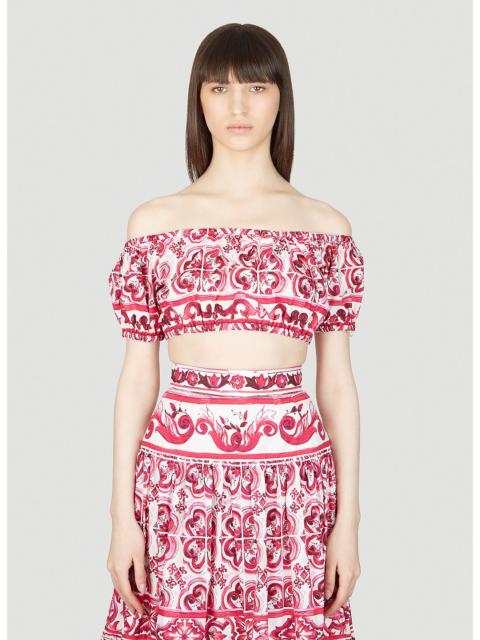 Bottega Veneta Women Majolica Print Top