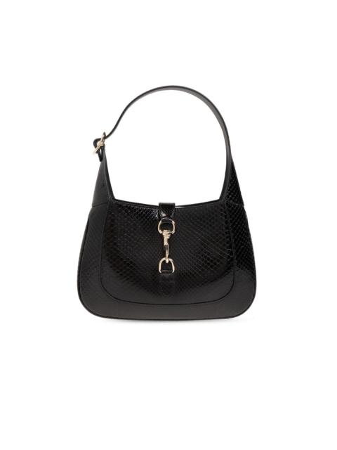GUCCI GUCCI Jackie Small Black Embossed Leather Shoulder Bag New &