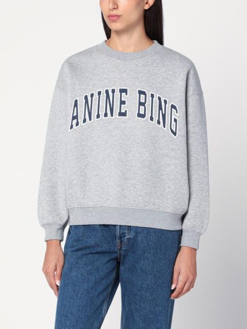ANINE BING Grey crewneck sweatshirt with logo