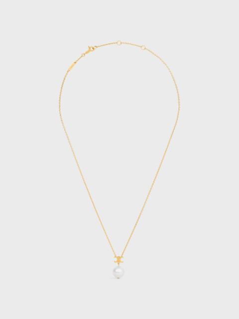 CELINE Les Perles Celine Necklace in Resin Pearl and Brass with Gold Finish