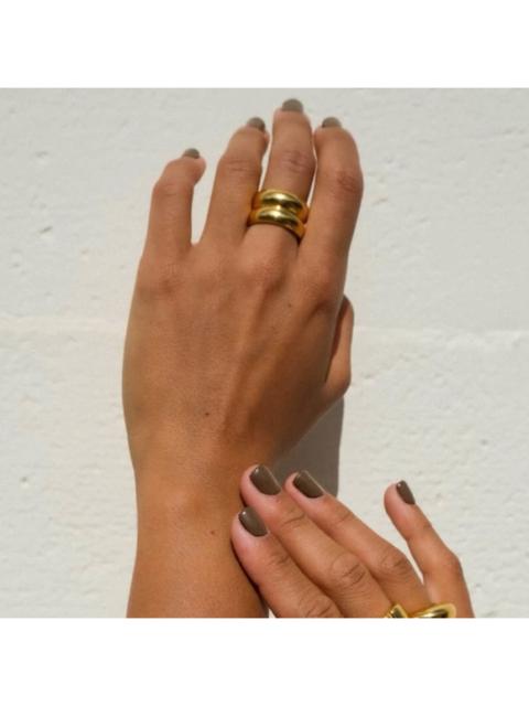 Other Designers Biella Vintage Gold Double Band Ring