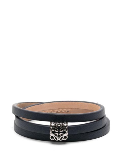 Loewe Loewe Women Anagram Bombé Leather Bracelet