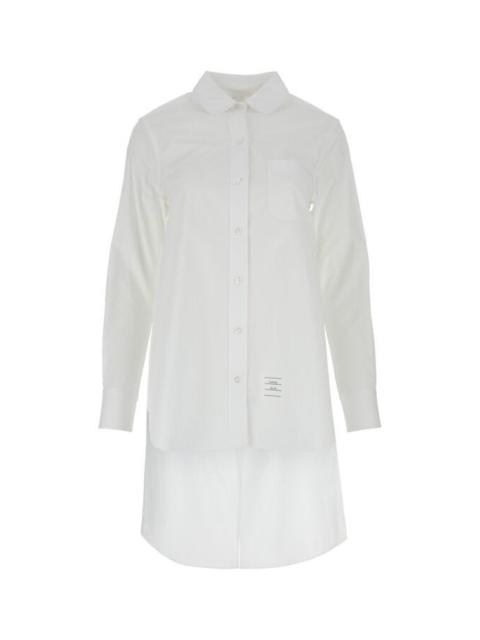 Thom Browne Women White Poplin Oversize Shirt