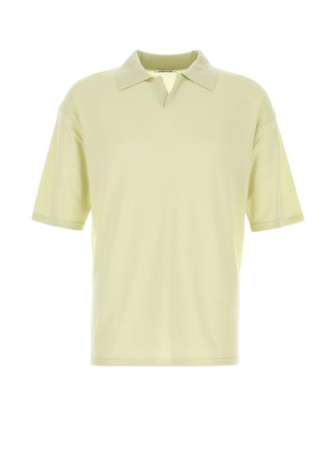 AURALEE Pastel green wool polo shirt