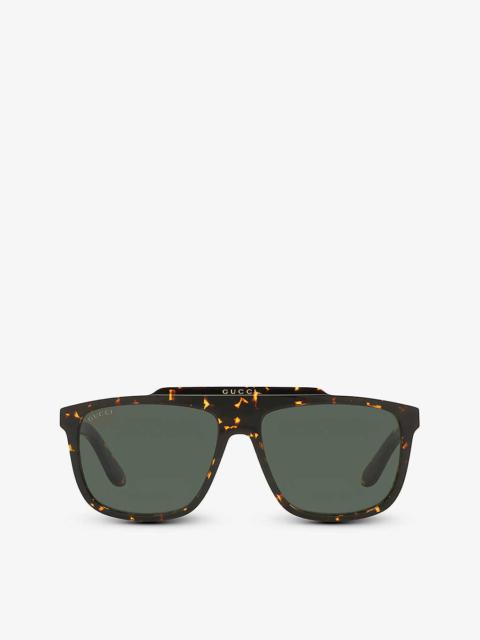 GUCCI GG1039S rectangular-frame acetate sunglasses