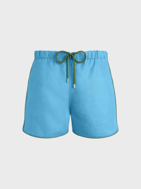 Vilebrequin Men Linen Swim Trunks Solid