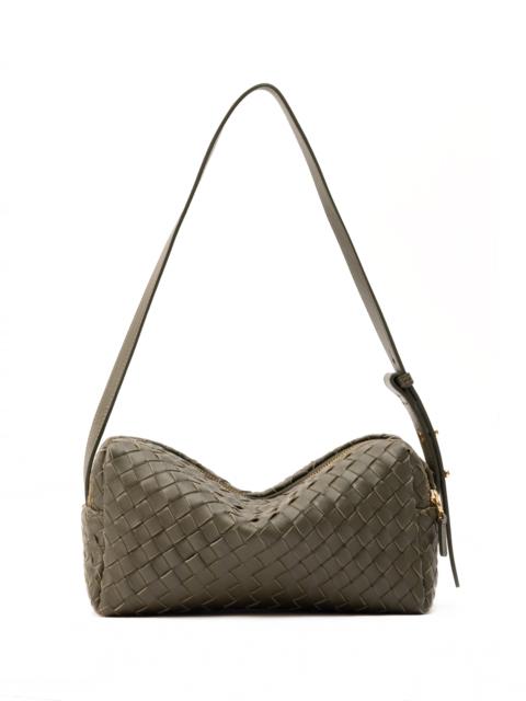 Elleme Trousse Woven Leather Olive Green