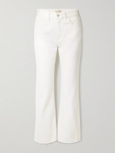 NILI LOTAN Calla Frayed High-rise Straight-leg Jeans