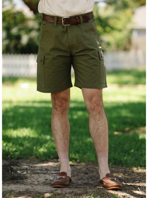 Iron Heart 9OZ CANVAS MILITARY CARGO SHORTS - GREEN IH-740-GRN