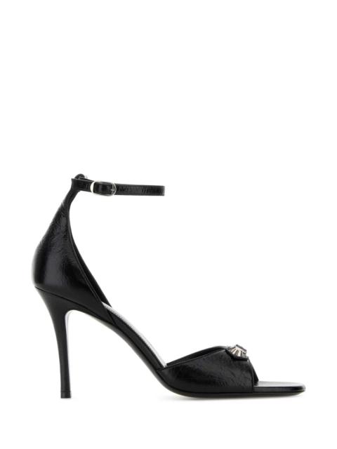 BALENCIAGA Balenciaga Women Black Leather City Up Sandals