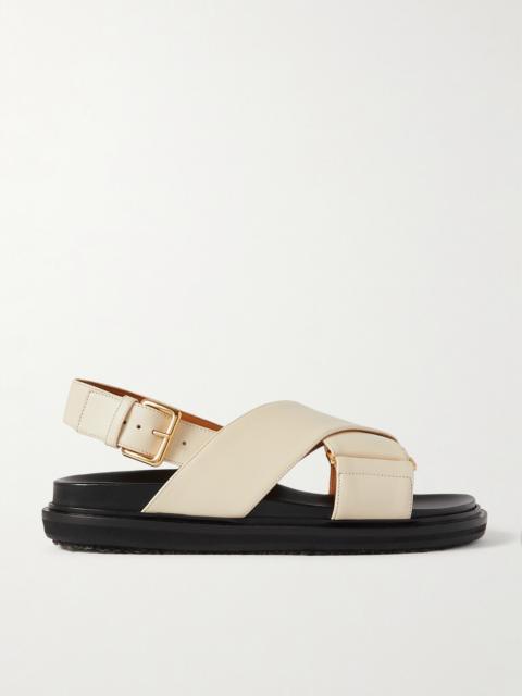 Marni Fussbett Leather Slingback Sandals