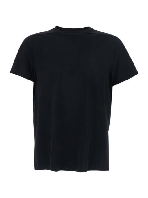 Rick Owens Rick Owens Men Black Crew Neck T-Shirt With Tone On Tone Stitching In Cotton Man
