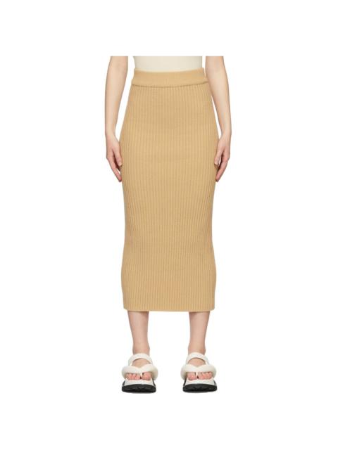 LVIR Beige Knit Long Skirt