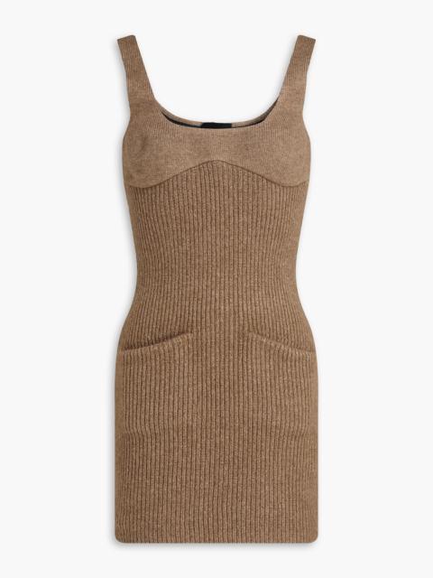 Alexander Wang Mélange ribbed-knit mini dress